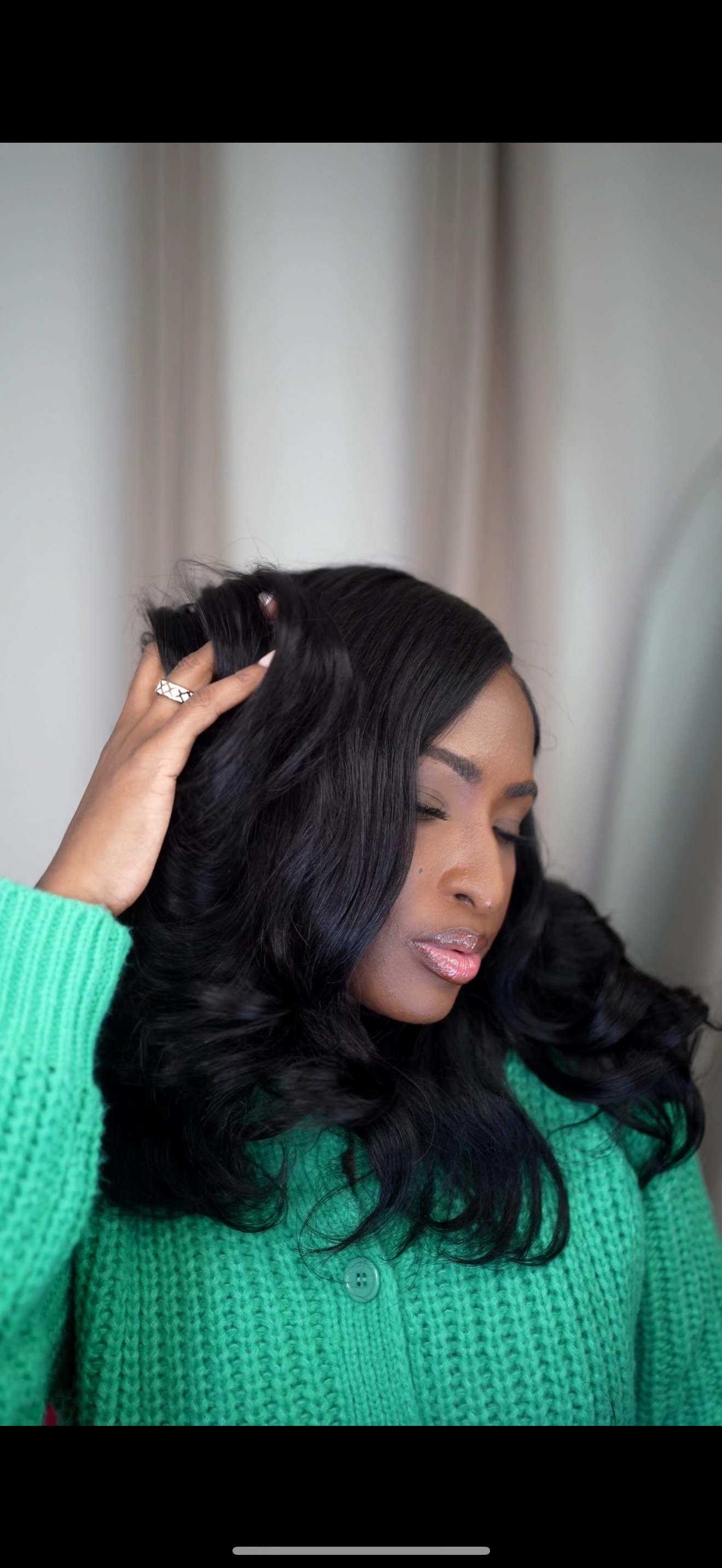 Mscoco Hair Wig Side Part Loose Body Wave Layer Cut Wig